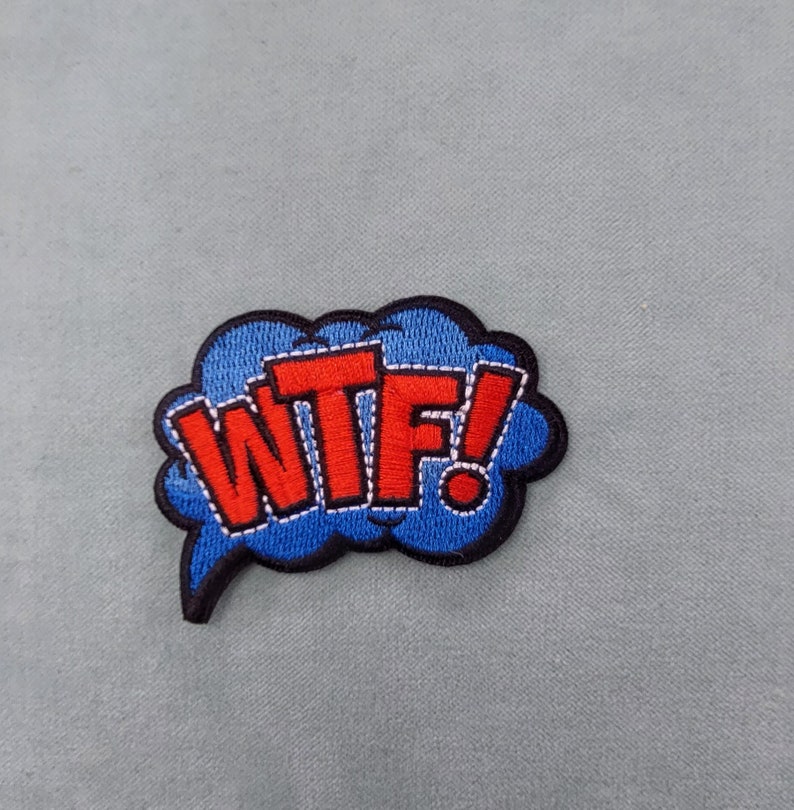 Embroidered iron-on comic onomatopoeia patch, pantonym badge, customize clothing and accessories 4