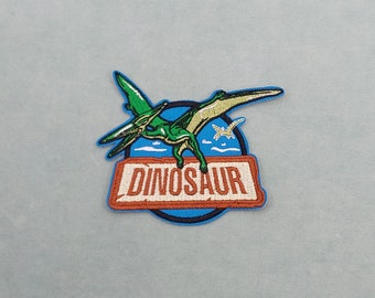 Écusson Dinosaure , Patch Ptéranodon thermocollant brodé sur fer ou à coudre, customiser vêtements et accessoires