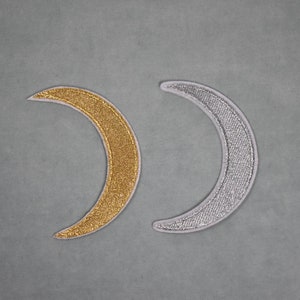 Moon iron-on patch embroidered on iron or to sew, customize clothes and accessories image 3