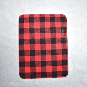 Parche termoadhesivo rectangular a cuadros de 9,5 cm x 12,5 cm, diseño de codera flocada, parche termoadhesivo creativo imagen 3