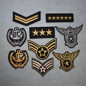 Military patches, iron-on patches embroidered on iron or sewn, customize clothing and accessories image 1
