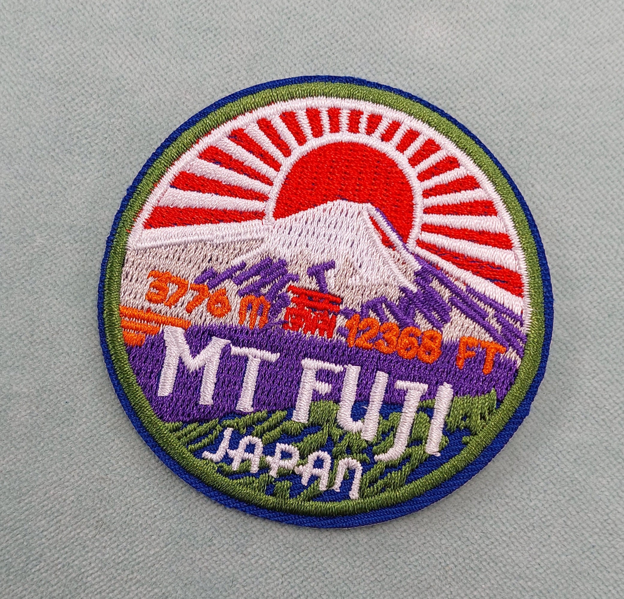 Parche termoadhesivo Fuji Japón, insignia bordada del sol naciente -   México