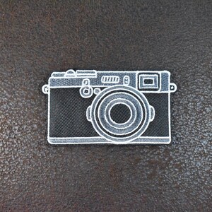 Iron-on camera patch, embroidered camera badge image 4