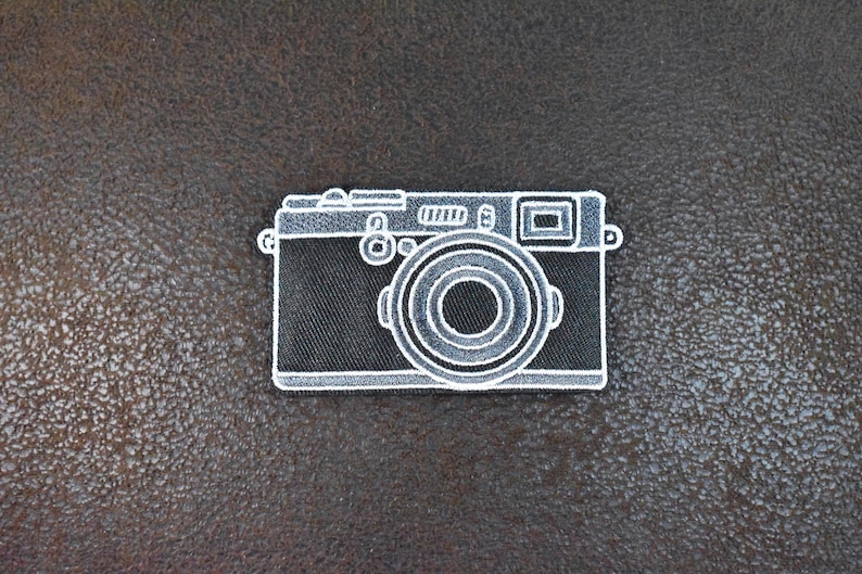 Iron-on camera patch, embroidered camera badge image 4