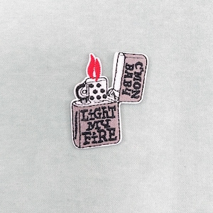 Patch Burn it all thermocollant brodé, Écusson Zippo, customiser vêtements et accessoires