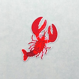 衣類やアクセサリーをカスタマイズするための、刺繍されたアイロン接着または縫い付けのロブスターパッチ