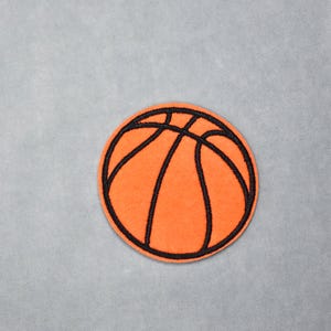 Patch Ballon de basket thermocollant brodé, customiser vêtements et accessoires
