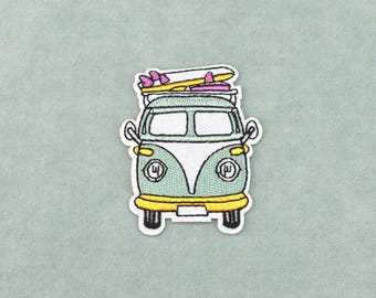Van patch, embroidered iron-on van patch, iron-on patch, sew-on patch, customize clothes and accessories