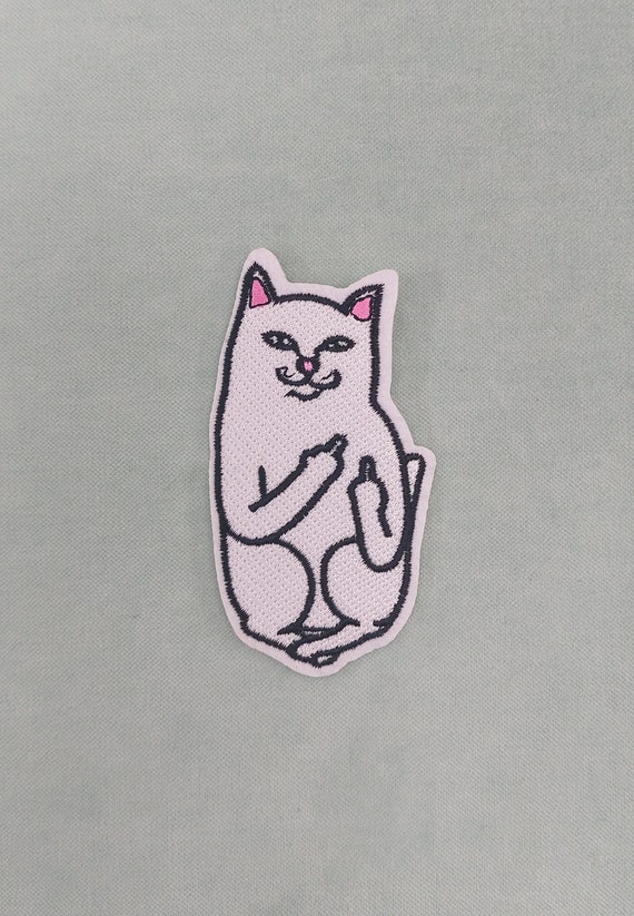 Iron on Cat Badge Iron on Cat Badge