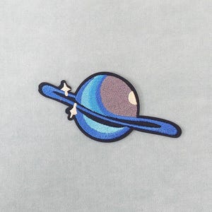 Strijkbare planeetpatch, geborduurd embleem