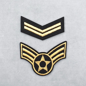 Militärische Aufnäher, gestickte Aufnäher zum Aufbügeln, in zwei Ausführungen