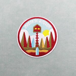 Patch Moonrise cabane thermocollant, écusson brodé
