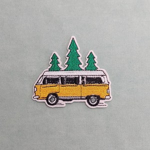 Yellow Van patch, embroidered iron-on escape van badge, iron on patch, sewing patch, customize clothing and accessories