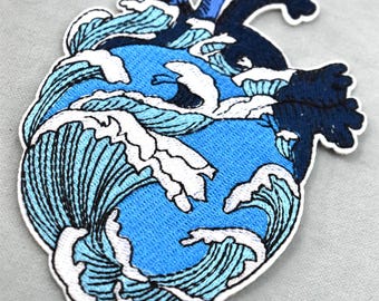 patche écusson Grande Vague Kanagawa patch art artistique