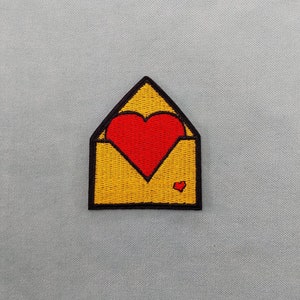 Love letter patch, Embroidered badge on iron