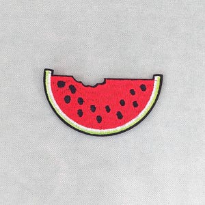 Aplique termocolante de melancia, emblema feminista bordado