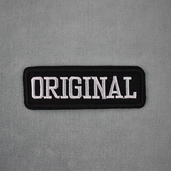 Patch Original doré, écusson brodé, fer sur patch, patch à coudre, customiser vêtements et accessoires