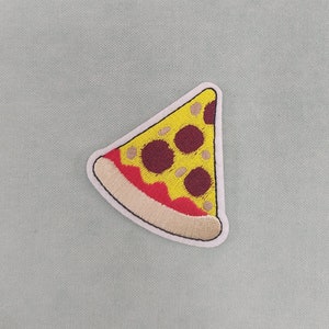 Pizza iron-on embroidered badge, Patch to customize clothing and accessories