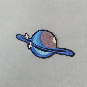 Iron-on planet patch, embroidered badge