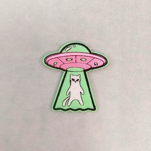 Alien-Entführungs-Patch, bestickter Aufnäher zum Aufbügeln oder Aufnähen, individuelle Kleidung und Accessoires