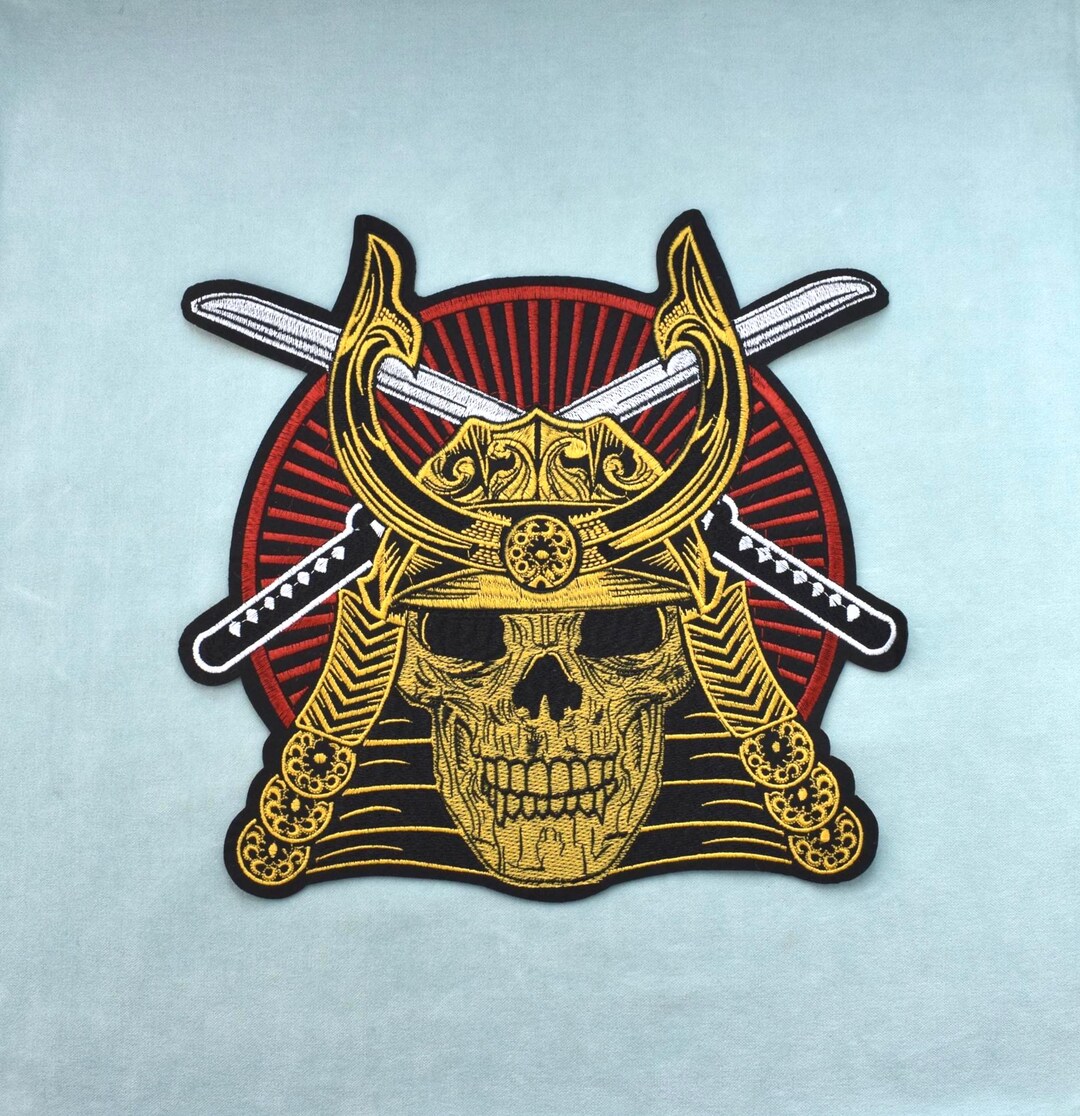 Samurai Back Patch Large Gold Samurai Patch, Iron-on Embroidered Patch (for Ironing or ...