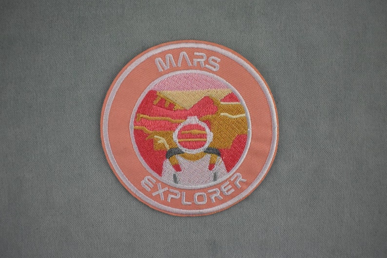 Patch planète Mars thermocollant , écusson brodé image 1