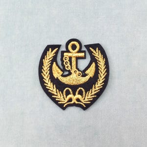 Navy Badge Patch, bestickter Aufnäher zum Aufbügeln, Aufnäher zum Aufbügeln, Aufnäher zum Aufnähen, individuelle Kleidung und Accessoires