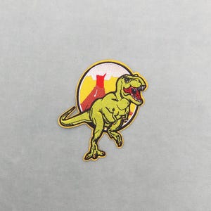 T-Rex-Dinosaurier-Aufnäher, gestickter, aufbügelbarer Tyrannosaurus-Aufnäher