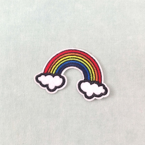 Embroidered rainbow patch, iron-on patch