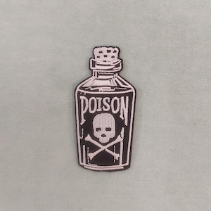 Poison iron-on patch, embroidered iron-on badge