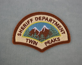 Patch Twin peaks thermocollant, Sheriff department, écusson brodé