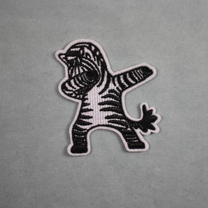 Zebra patch, embroidered iron-on patch, iron on patch, sewing patch, customize clothing and accessories