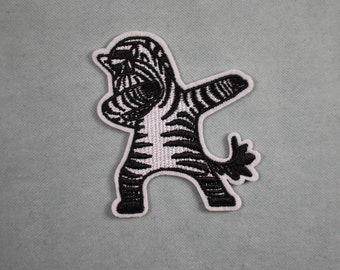 Zebra patch, embroidered iron-on patch, iron on patch, sewing patch, customize clothing and accessories