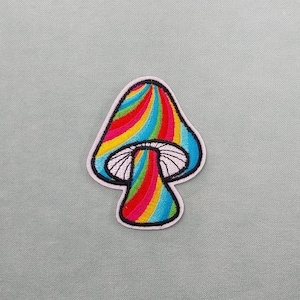 Mushroom patch, embroidered iron-on patch, iron on patch, sewing patch, customize clothing and accessories