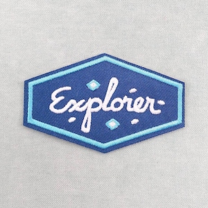 Explorer iron-on patch, embroidered patch on iron