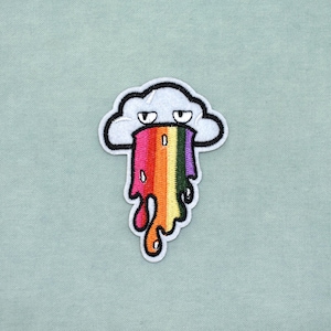 Parche de nube arcoíris, parche bordado termoadhesivo, parche termoadhesivo, parche para coser, personaliza ropa y accesorios
