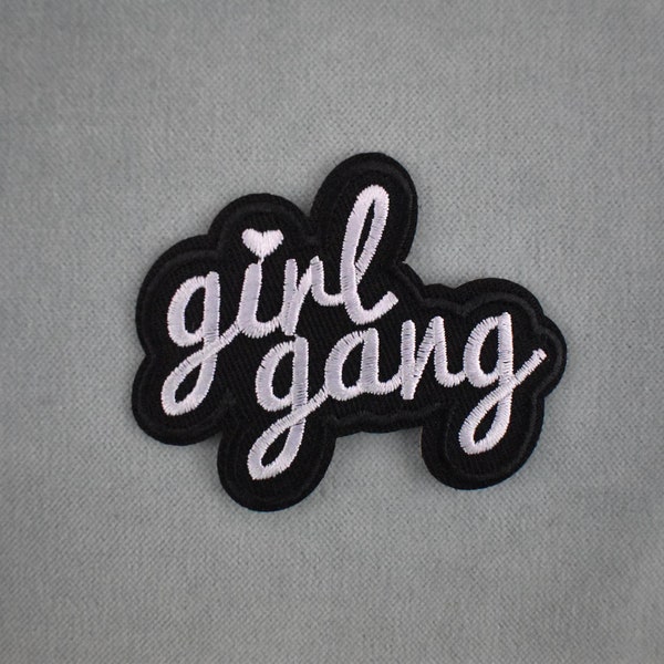 Girl gang patch, iron-on patch embroidered on iron or sewing, customize clothes and accessories