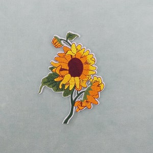 Van Gogh sunflower patch, iron-on patch embroidered on iron or sewing, customize clothes and accessories