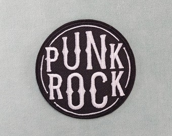 Patch Punk Rock thermocollant, Ecusson brodé sur fer ou à coudre, customiser vêtements et accessoires