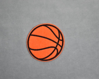 Patch Ballon de basket thermocollant brodé, customiser vêtements et accessoires