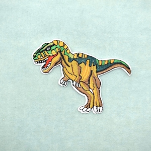 Écusson T-Rex , Patch Tyrannosaure thermocollant brodé sur fer ou à coudre, customiser vêtements et accessoires