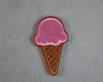 Patch Cornet glace thermocollant, Écusson ice cream brodé