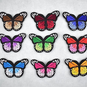 Patch papillon thermocollant, écusson brodé