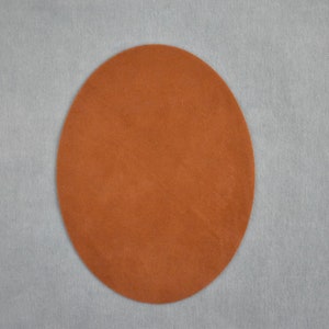 Oval suede patch, iron-on elbow or knee pads, iron-on patches