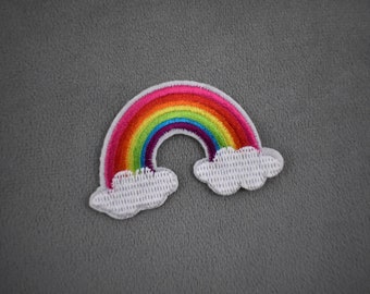 Patch Arc-en-ciel brodé, écusson thermocollant