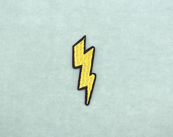 Thunder patch, embroidered iron-on patch, iron-on patch, sew-on patch, customize clothes and accessories