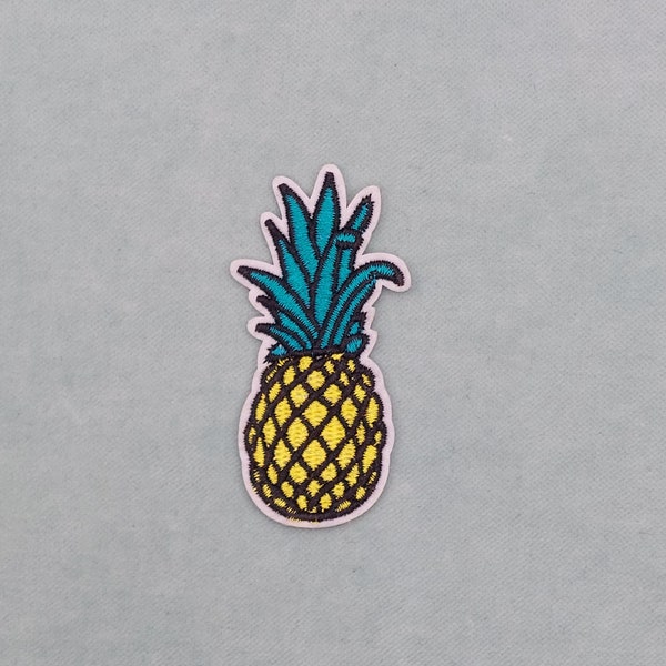 Patch ananas thermocollant, écusson brodé