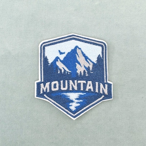 Iron-on mountain patch, embroidered iron-on emblem