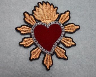 Velvet Heart patch, crest to customize clothing and accessories
