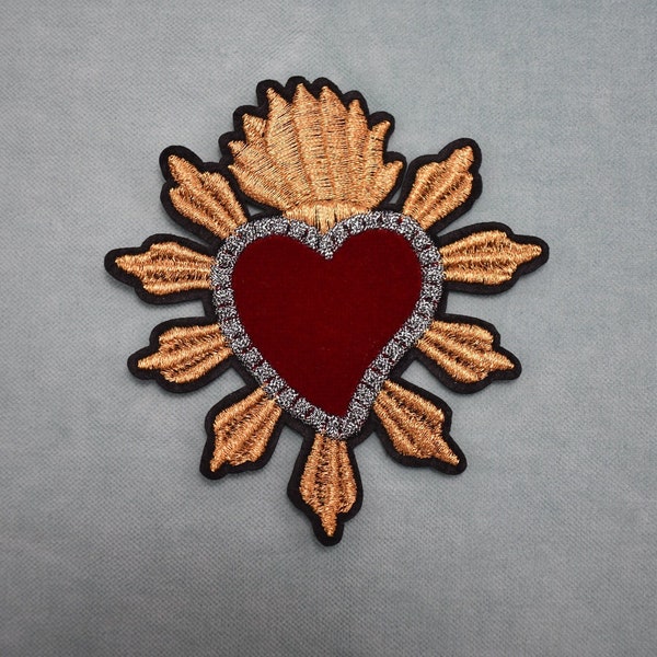 Velvet Heart patch, crest to customize clothing and accessories